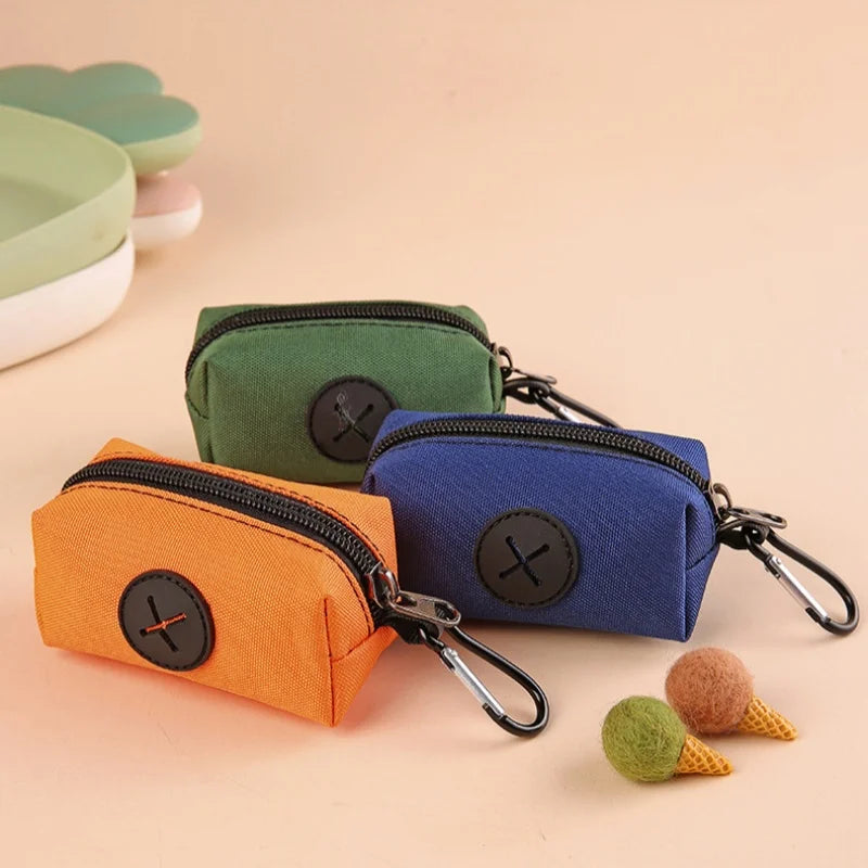 Canvas Poop Bag Holder with Carabiner