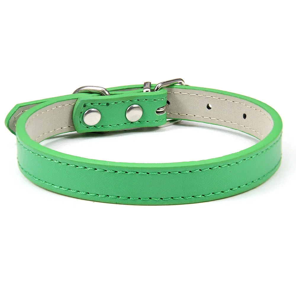 Slim Vegan Leather Collar