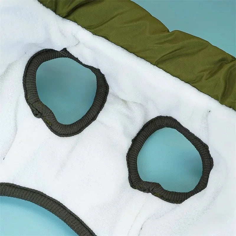 Large-Dog Jacket with Harness Opening