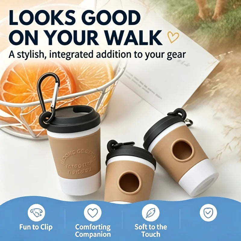 Coffee-Cup Poop Bag Dispenser