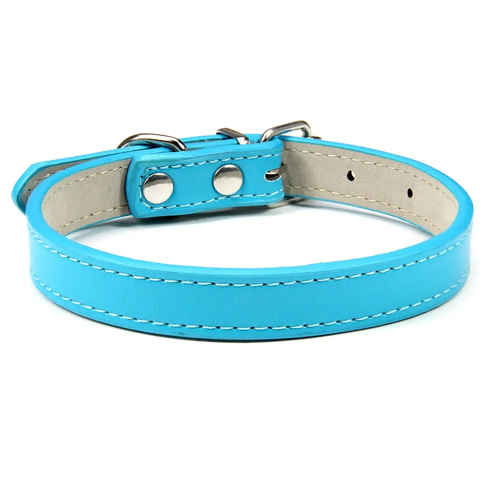 Slim Vegan Leather Collar
