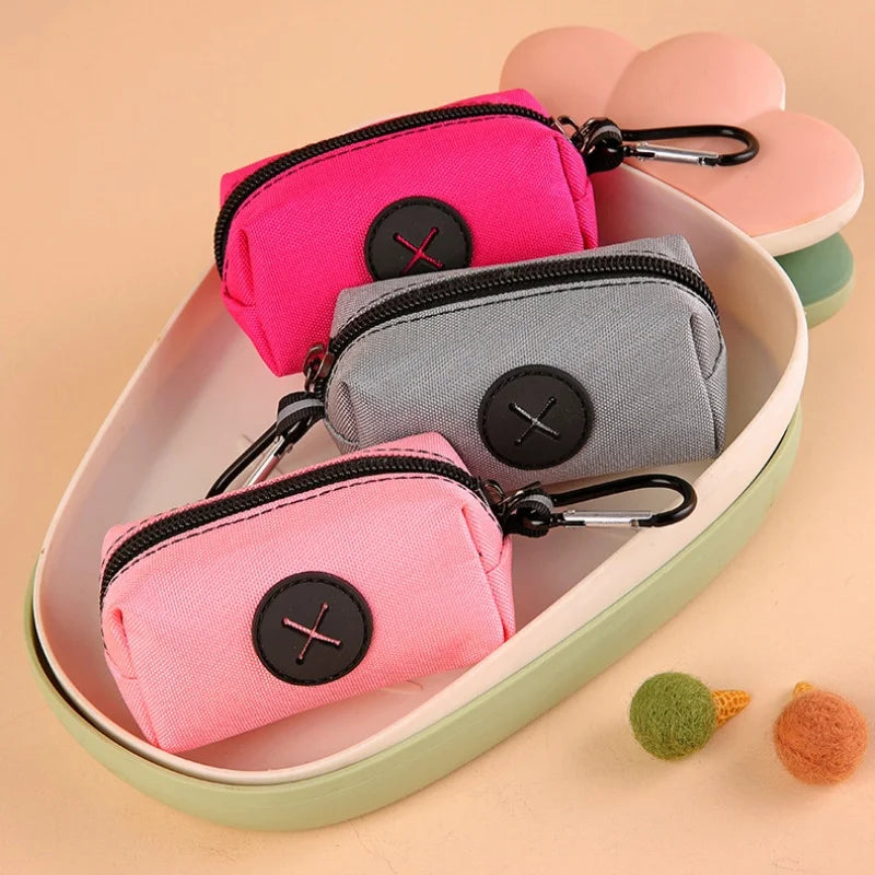 Canvas Poop Bag Holder with Carabiner