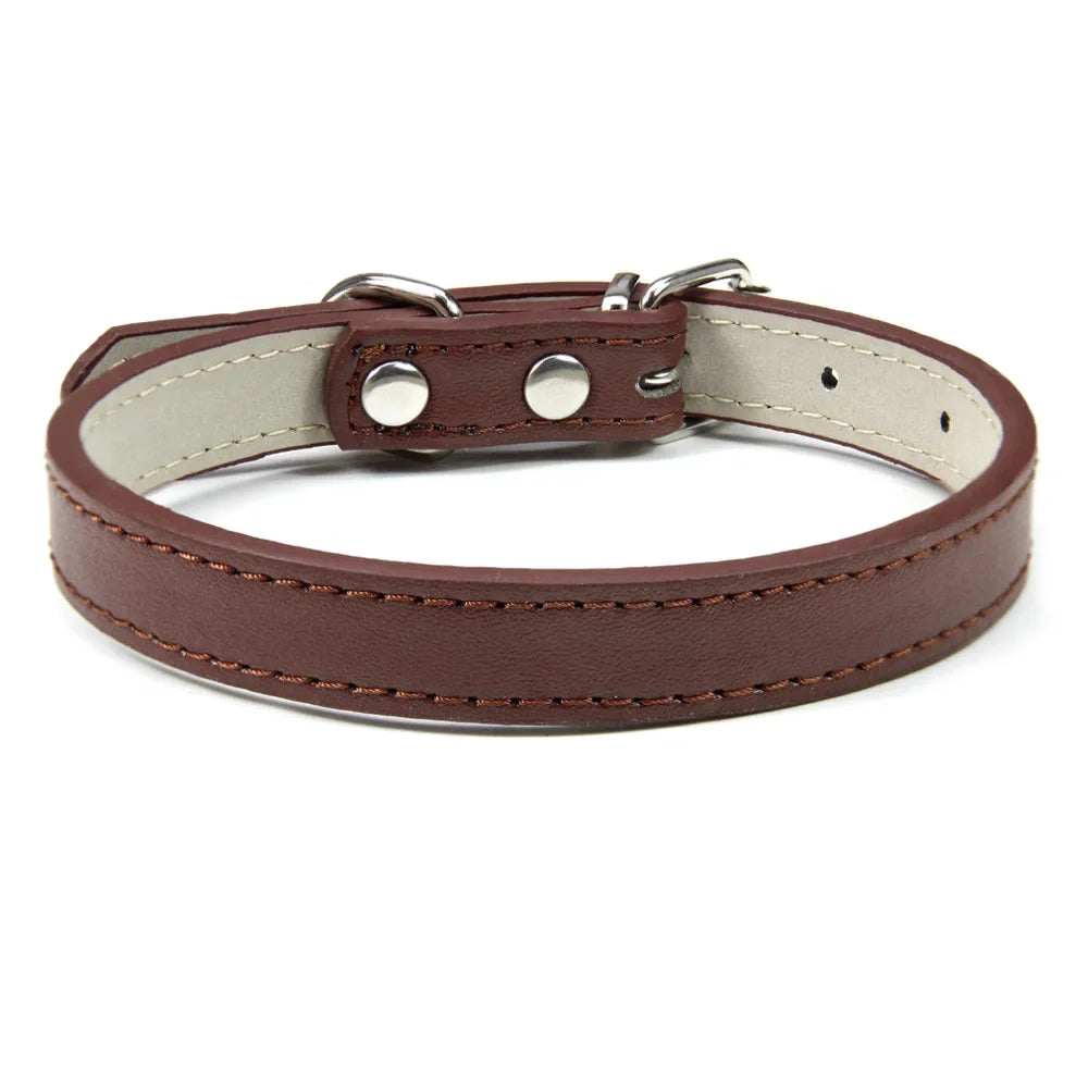 Slim Vegan Leather Collar