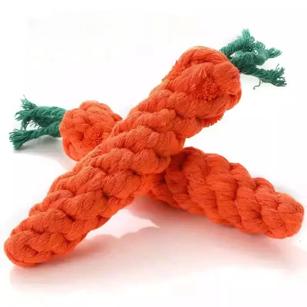 Carrot Braided Rope Chew