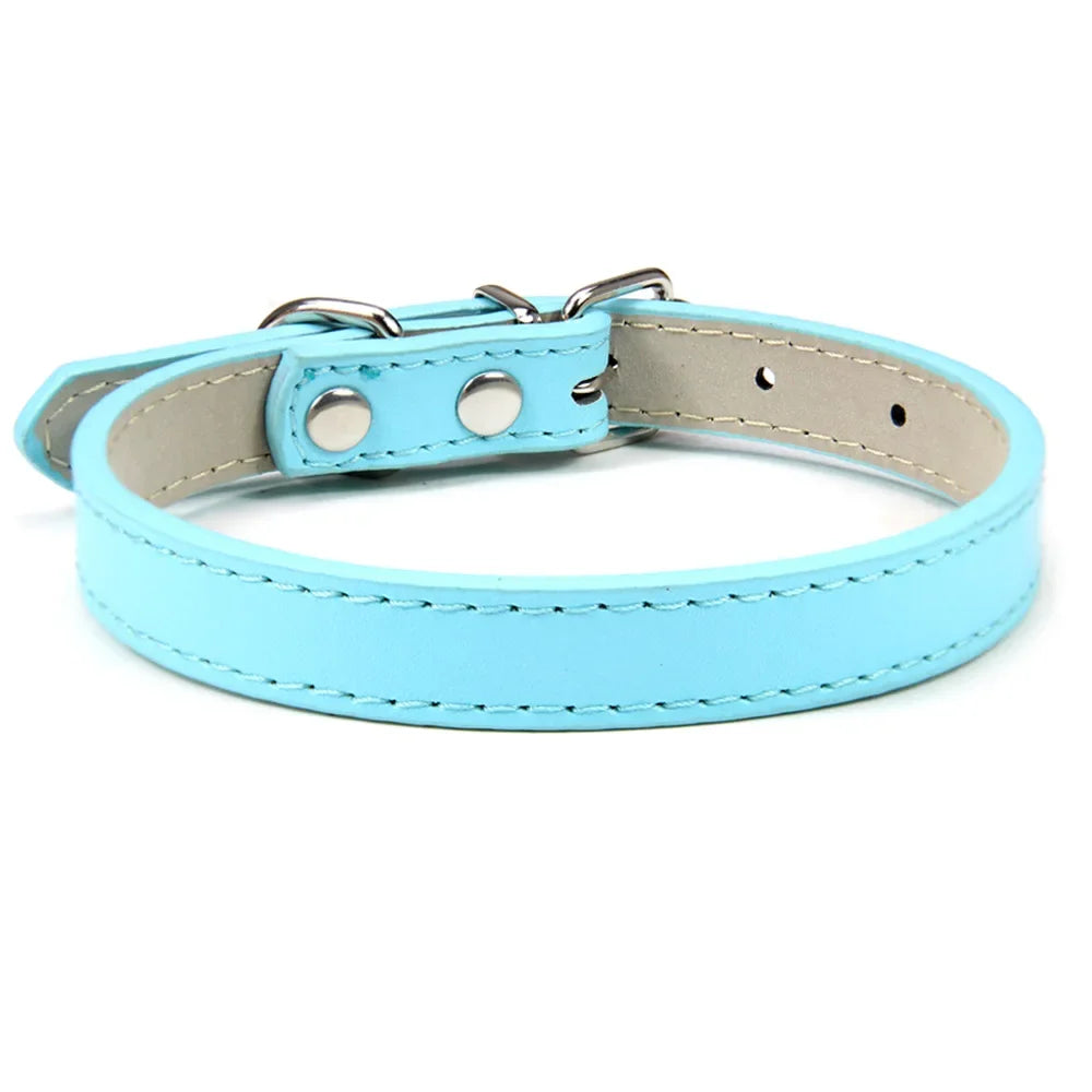 Slim Vegan Leather Collar