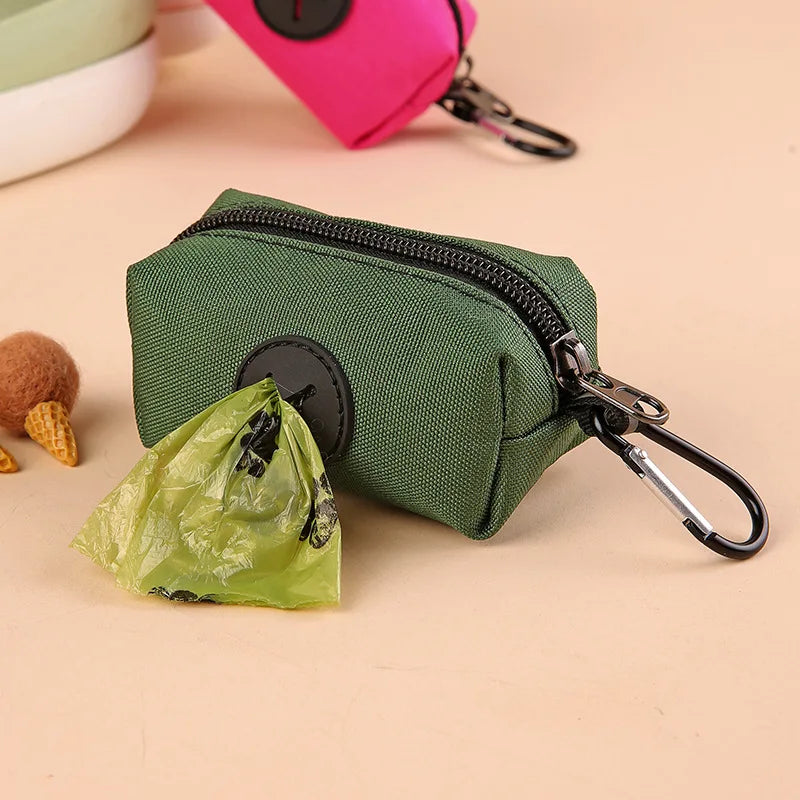 Canvas Poop Bag Holder with Carabiner