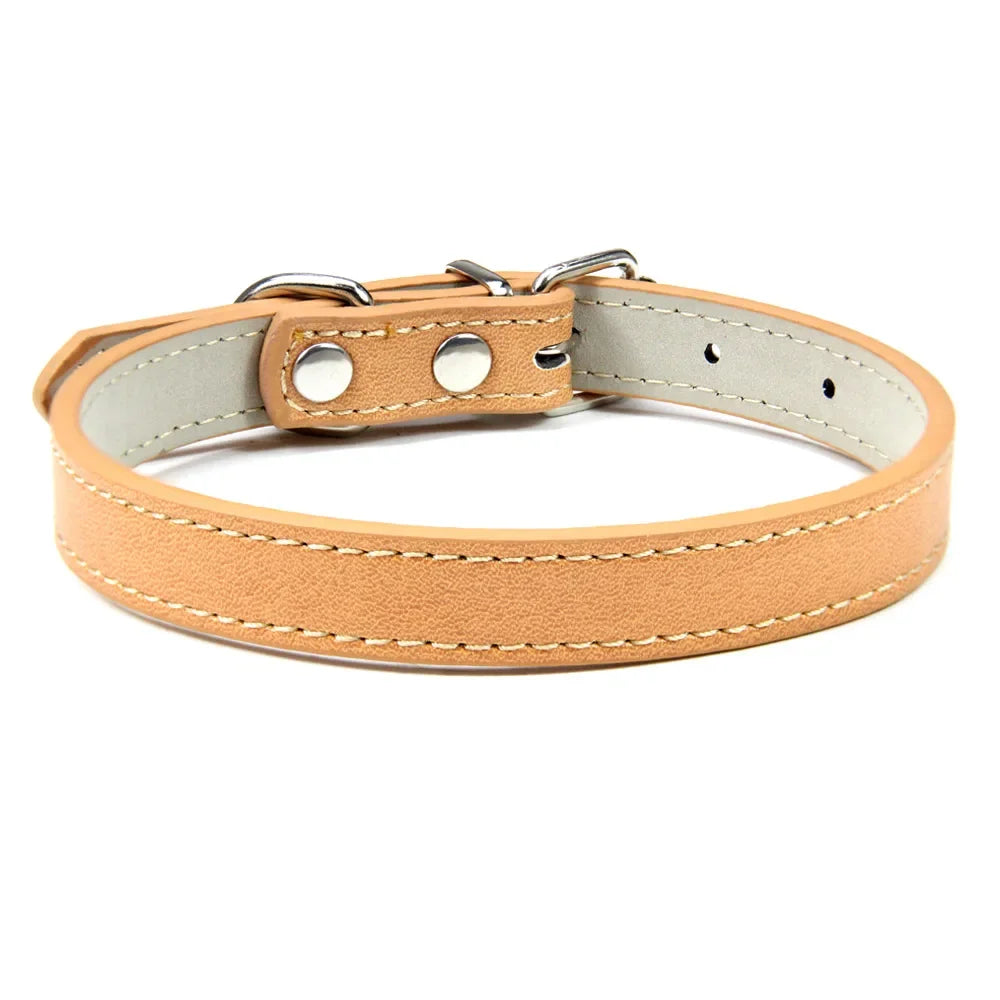 Slim Vegan Leather Collar