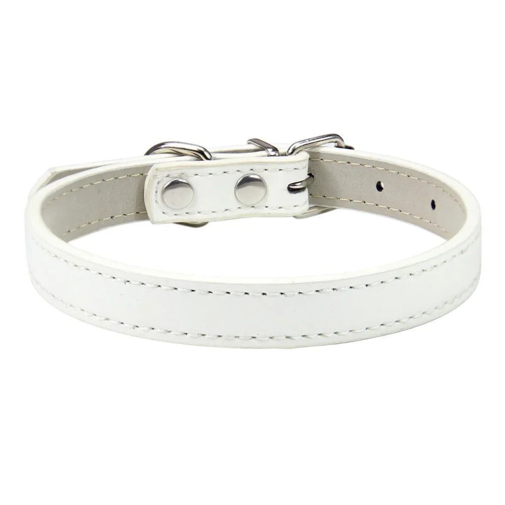 Slim Vegan Leather Collar