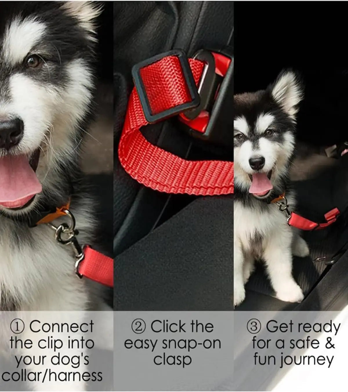 Swivel-Hook Car Seat Belt Tether