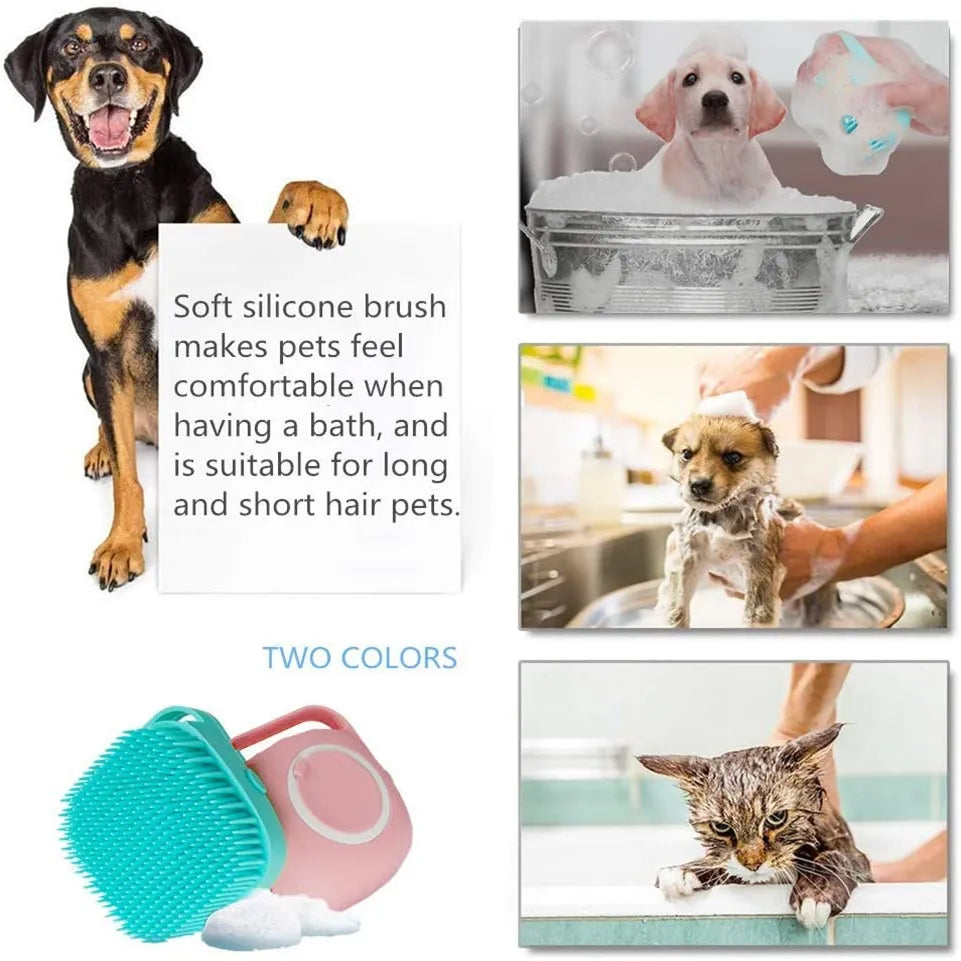 Silicone Bath Brush with Shampoo Reservoir