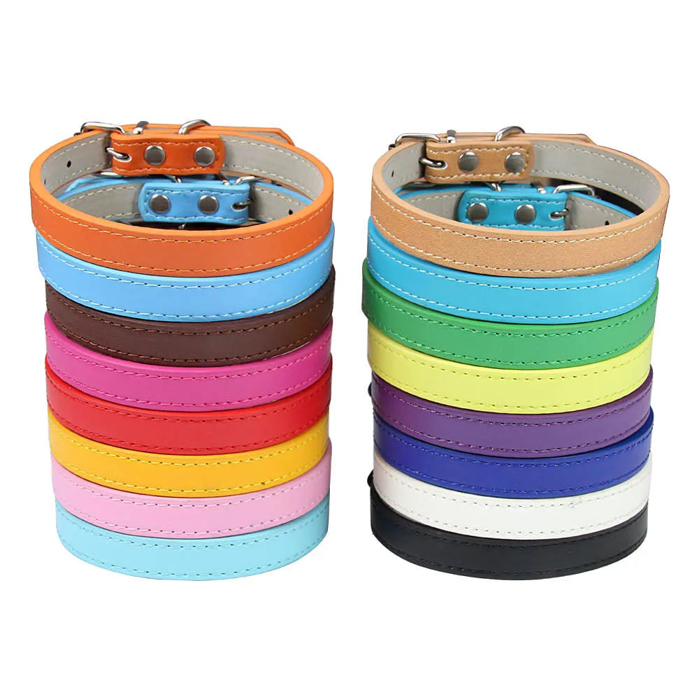 Slim Vegan Leather Collar