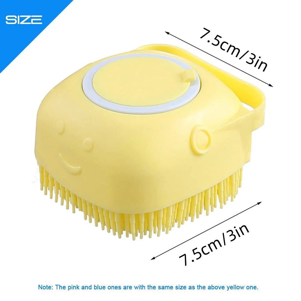 Silicone Bath Brush with Shampoo Reservoir