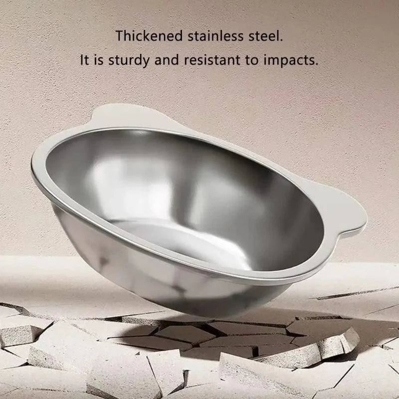 Minimal Stainless Tilted Bowl & Stand