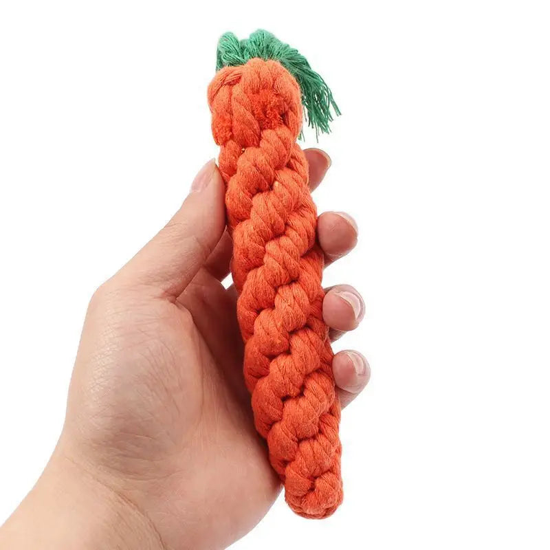 Carrot Braided Rope Chew
