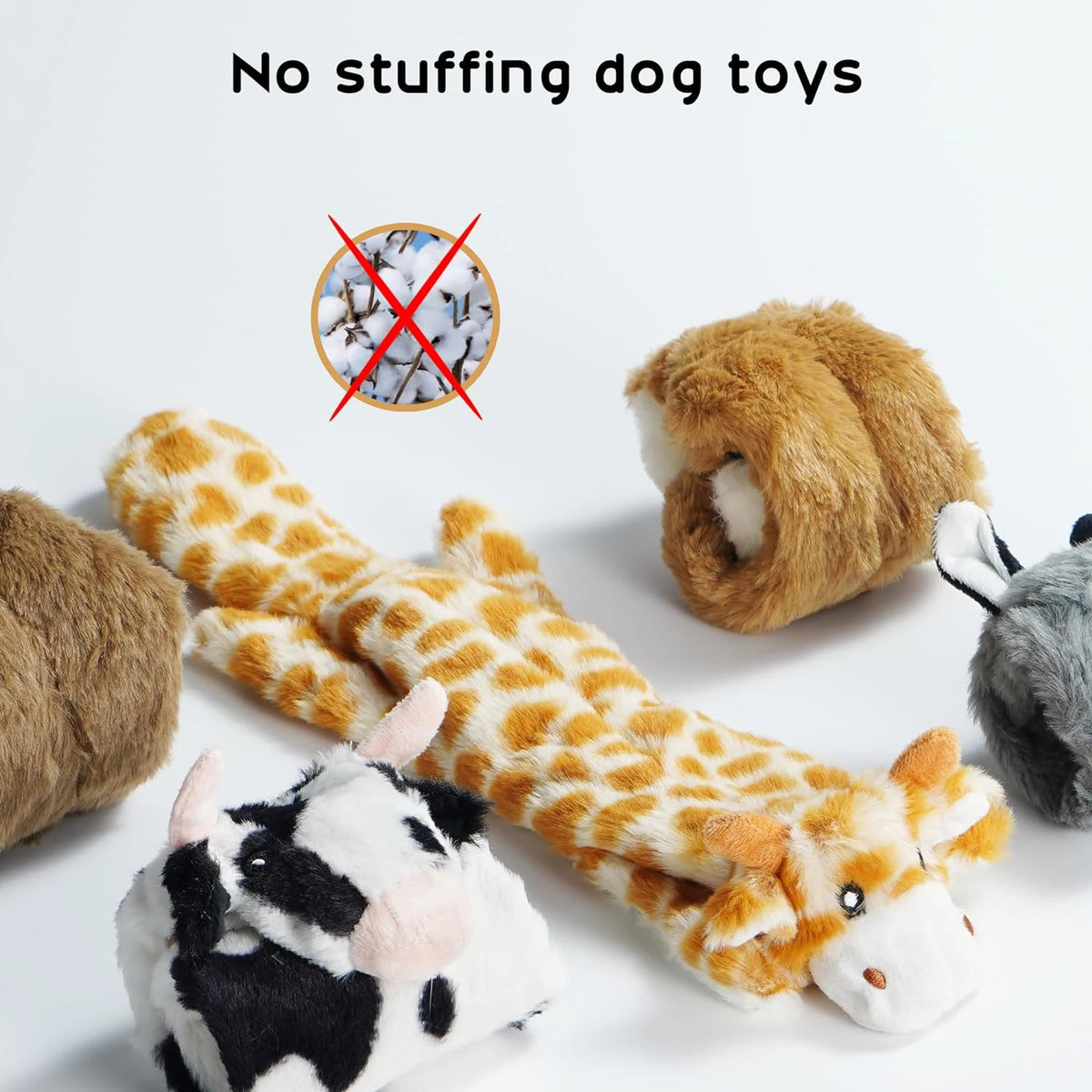 No-Stuffing Crinkle Squeaky Toy - Pick Your Animal
