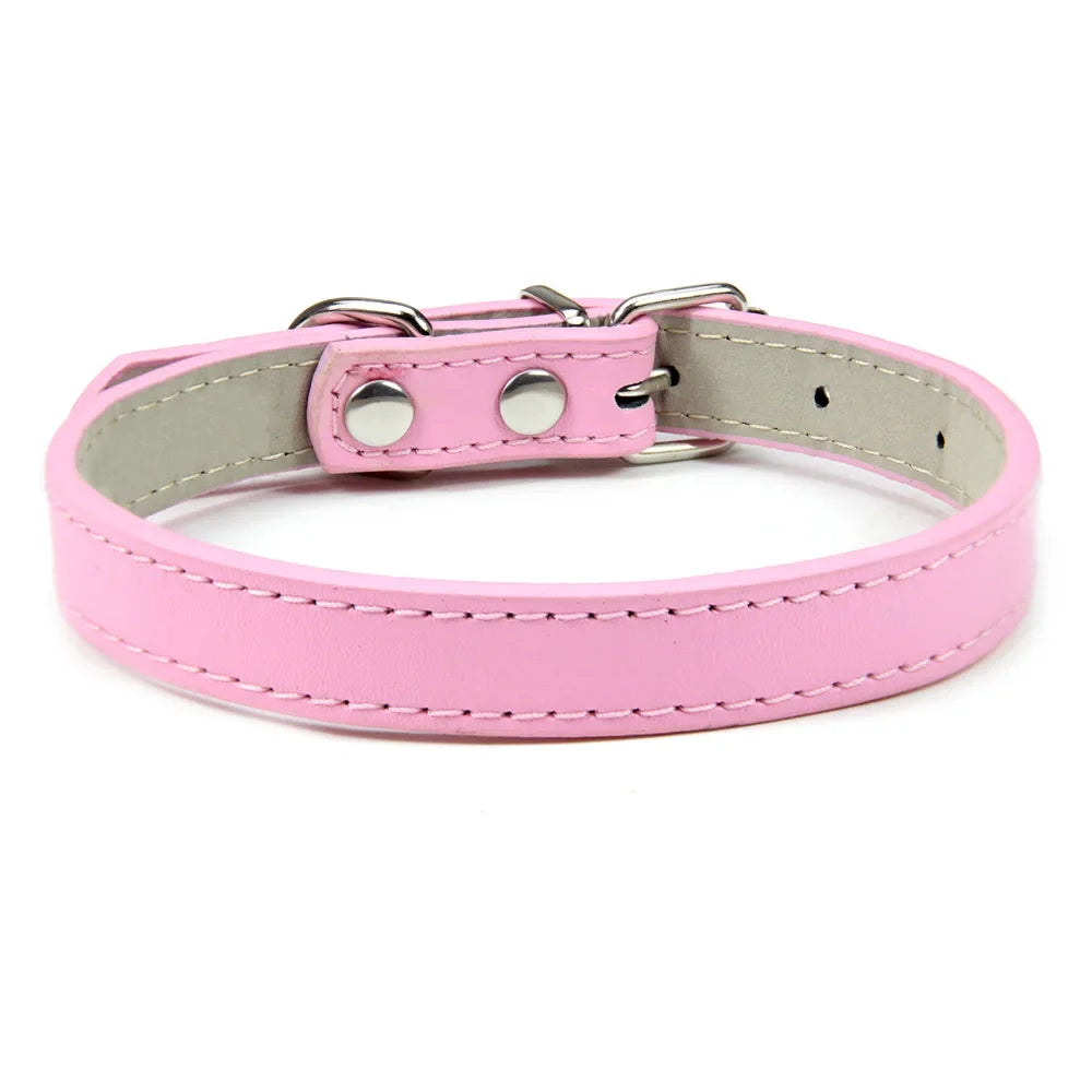 Slim Vegan Leather Collar