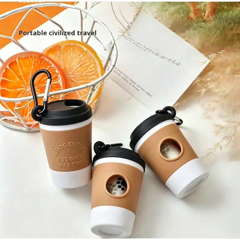 Coffee-Cup Poop Bag Dispenser