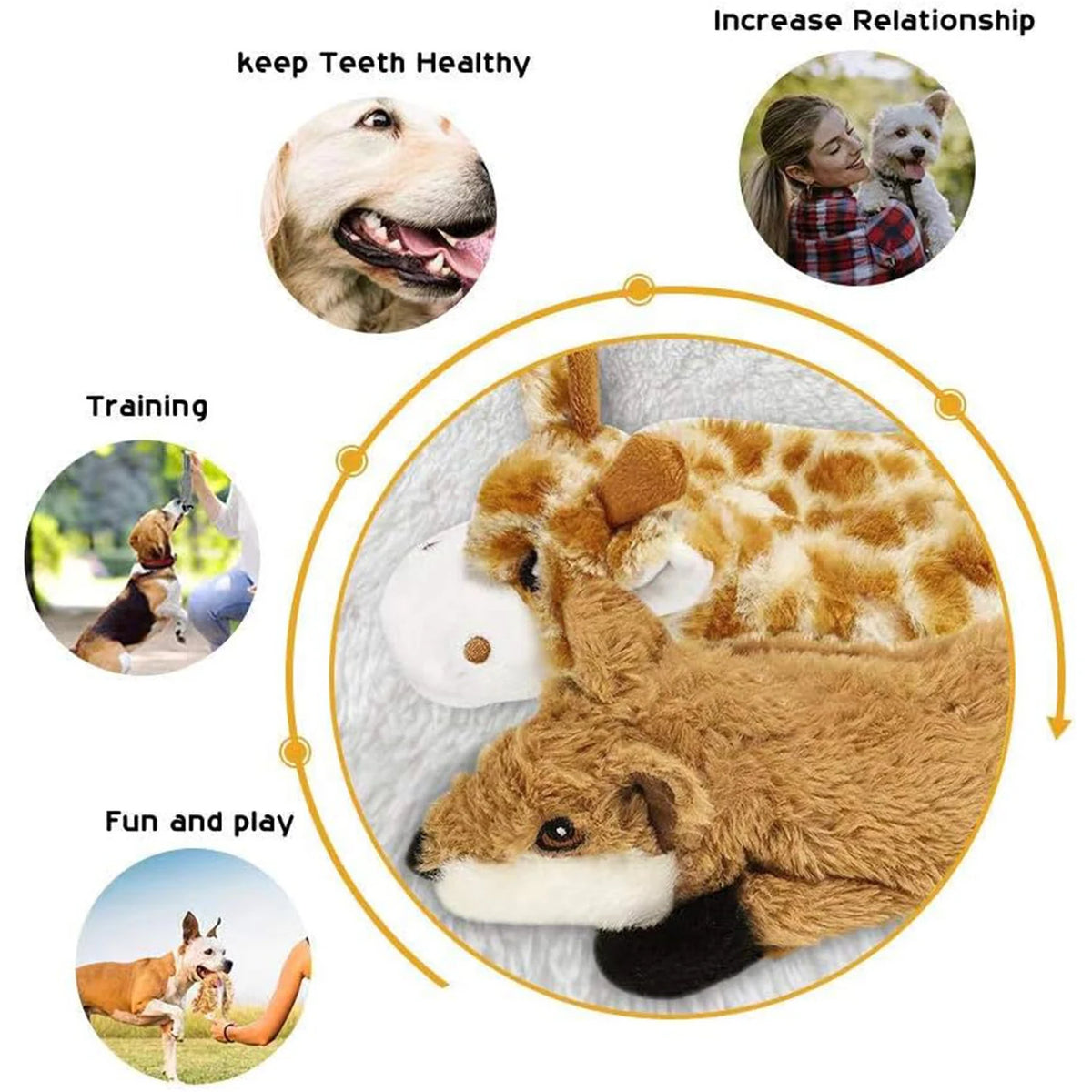 No-Stuffing Crinkle Squeaky Toy - Pick Your Animal