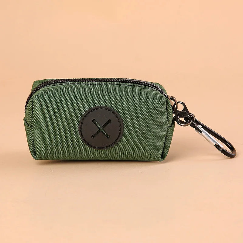 Canvas Poop Bag Holder with Carabiner