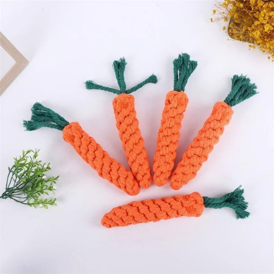Carrot Braided Rope Chew
