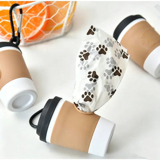 Coffee-Cup Poop Bag Dispenser