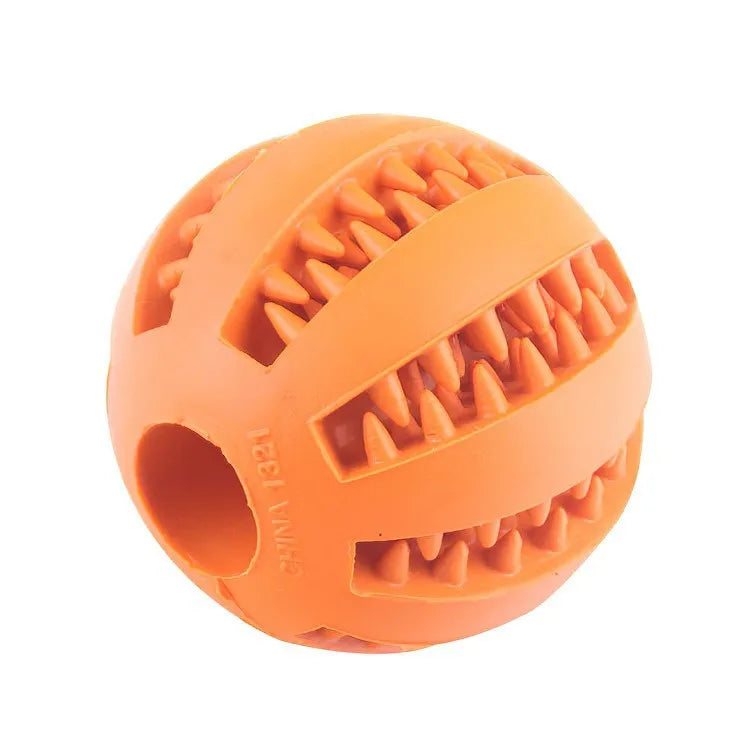 Treat-Dispensing Rubber Ball