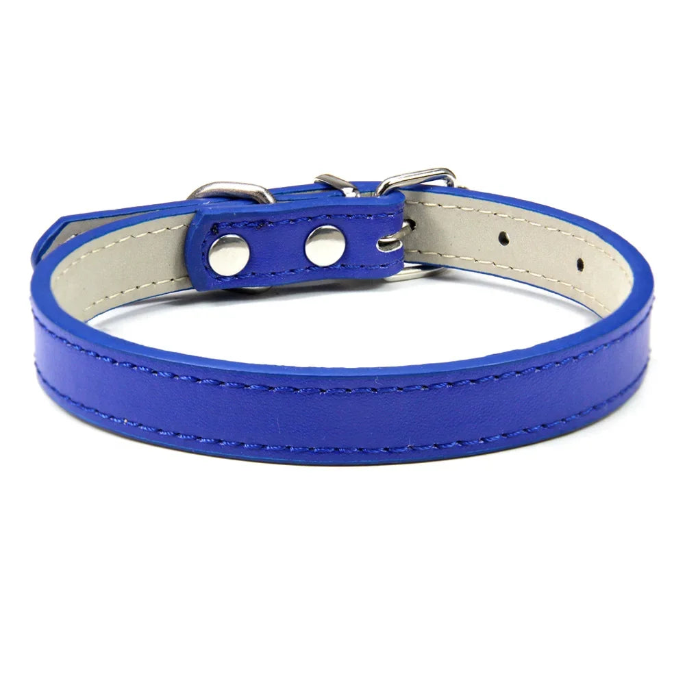 Slim Vegan Leather Collar