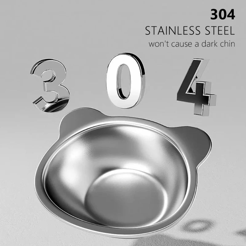 Minimal Stainless Tilted Bowl & Stand