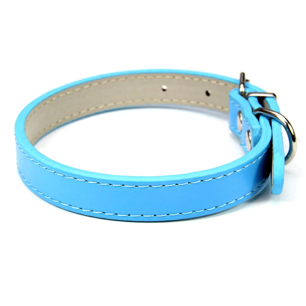 Slim Vegan Leather Collar