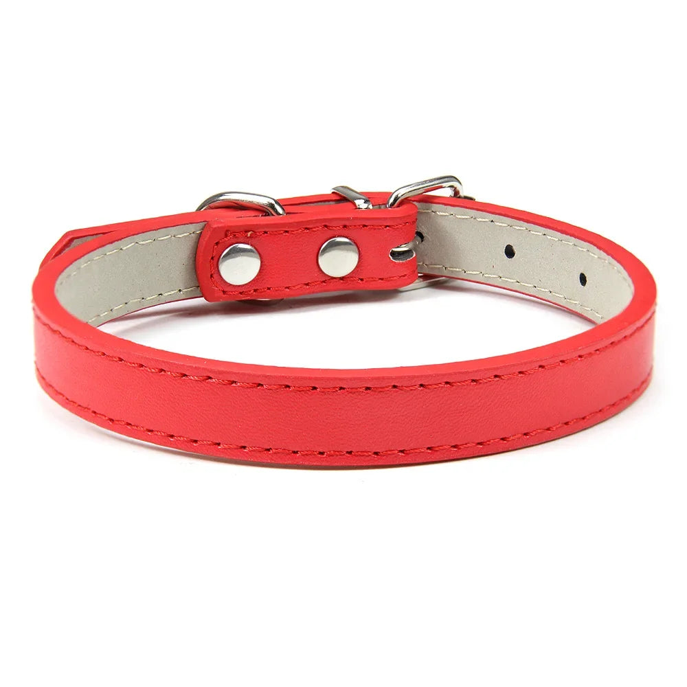 Slim Vegan Leather Collar