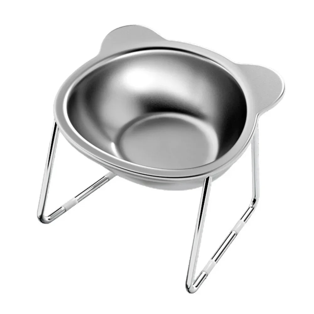 Minimal Stainless Tilted Bowl & Stand