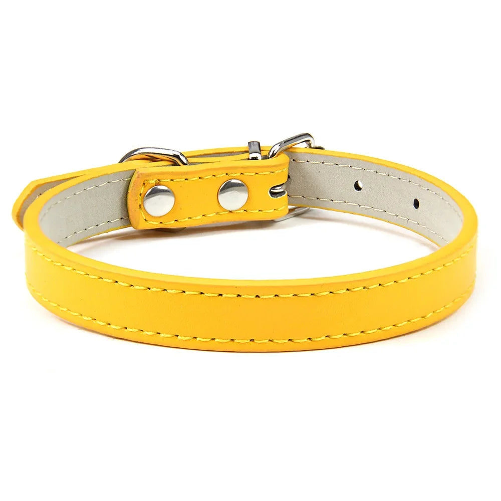 Slim Vegan Leather Collar