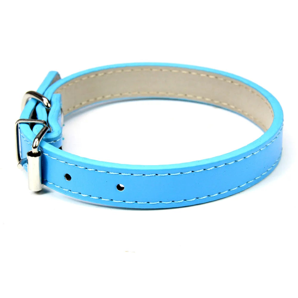 Slim Vegan Leather Collar