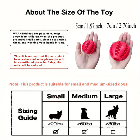 Treat-Dispensing Rubber Ball