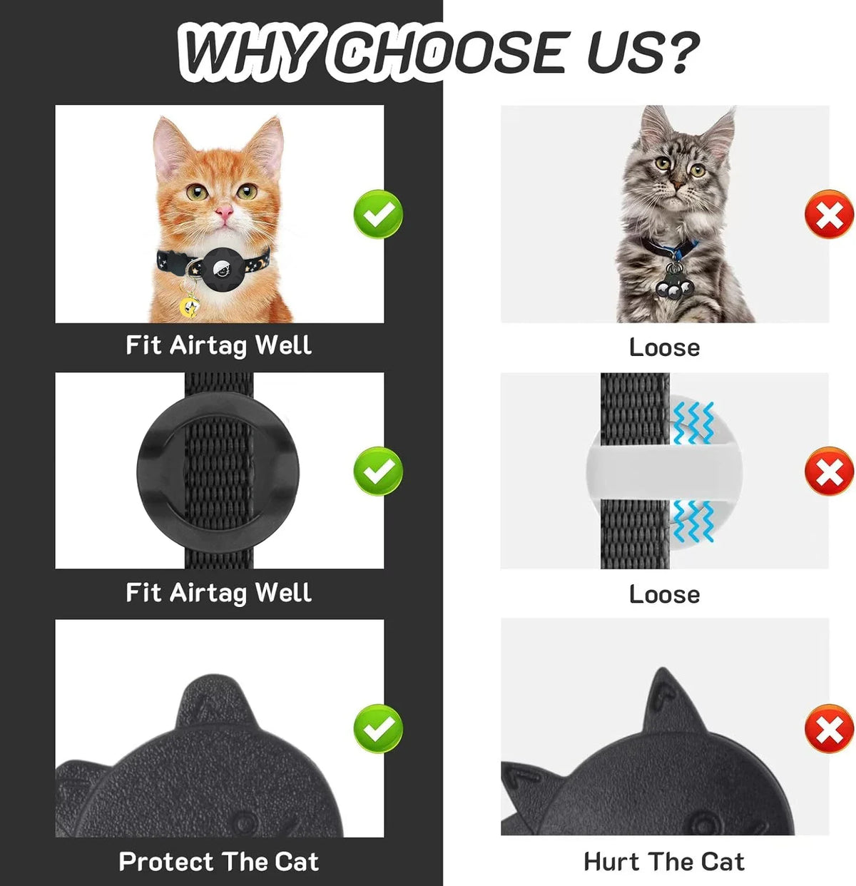 AirTag Holder Collar (AirTag not included)