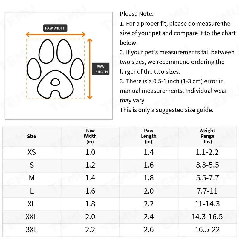 Water-Resistant Dog Shoes (set of 4)
