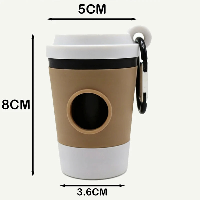 Coffee-Cup Poop Bag Dispenser